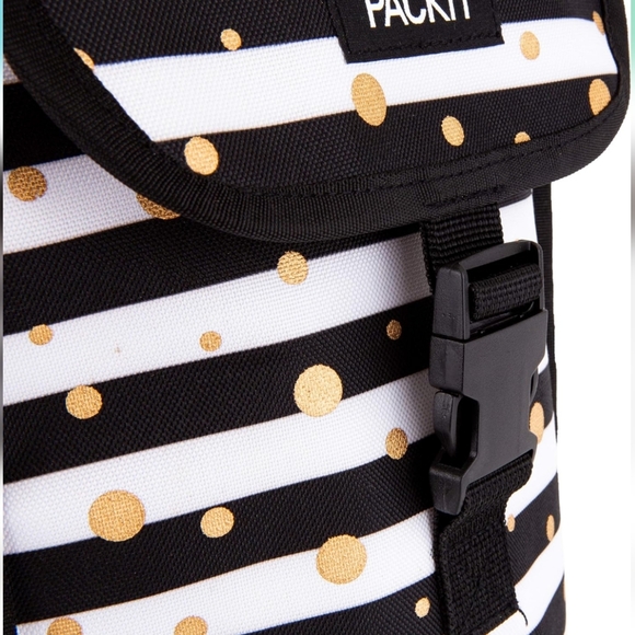 Packit Freezable Wine / Beverage Tote Bag in Celebration Dot Design - Picture 4 of 11